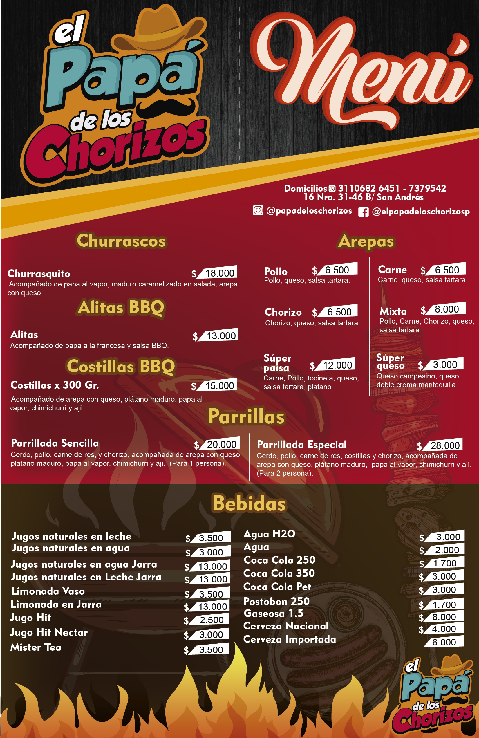 Carta de El Papá de los chorizos — página 2
